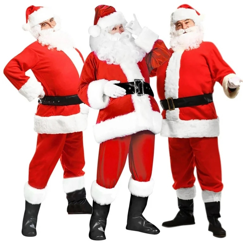Mens Santa Claus Costume Set